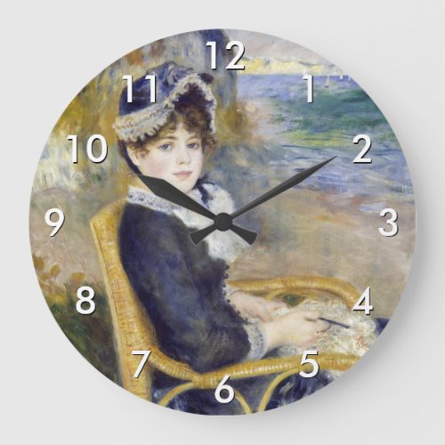 Pierre_Auguste Renoir _ By the Seashore Large Clock