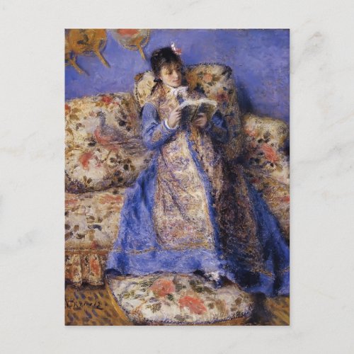 Pierre_Auguste Renoir_ Camille Monet Reading Postcard