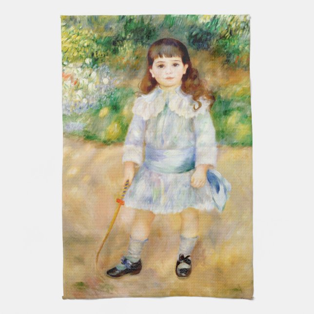 Pierre-Auguste Renoir - Child with a whip Kitchen Towel (Vertical)