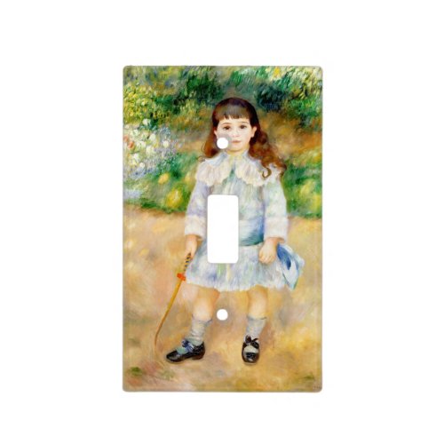 Pierre_Auguste Renoir _ Child with a whip Light Switch Cover