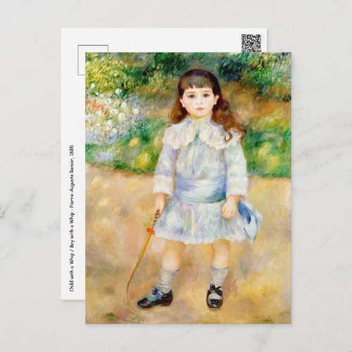 Pierre_Auguste Renoir _ Child with a whip Postcard