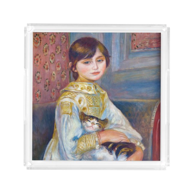 Pierre-Auguste Renoir - Child with Cat Acrylic Tray (Front)