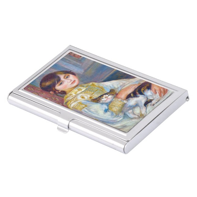 Pierre-Auguste Renoir - Child with Cat Business Card Case (Front)