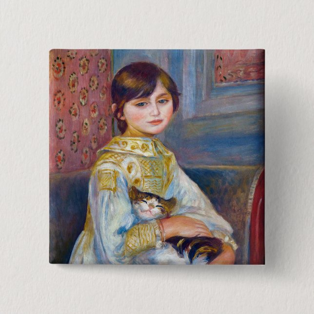 Pierre-Auguste Renoir - Child with Cat Button (Front)