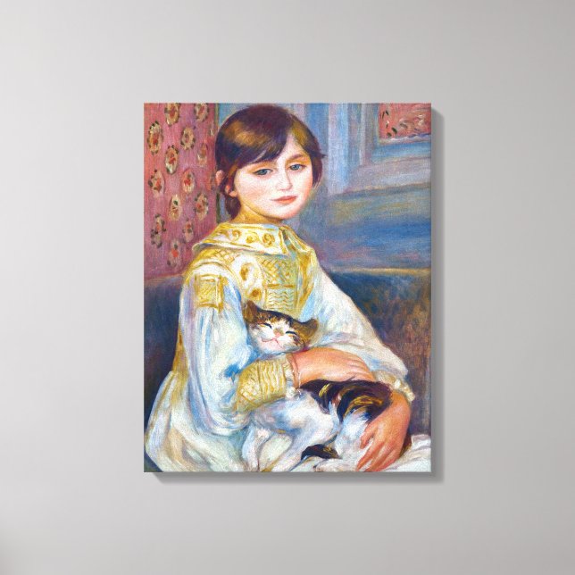 Pierre-Auguste Renoir - Child with Cat Canvas Print (Front)