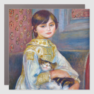 Pierre-Auguste Renoir - Child with Cat Car Magnet