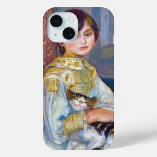 Pierre_Auguste Renoir _ Child with Cat iPhone 15 Case