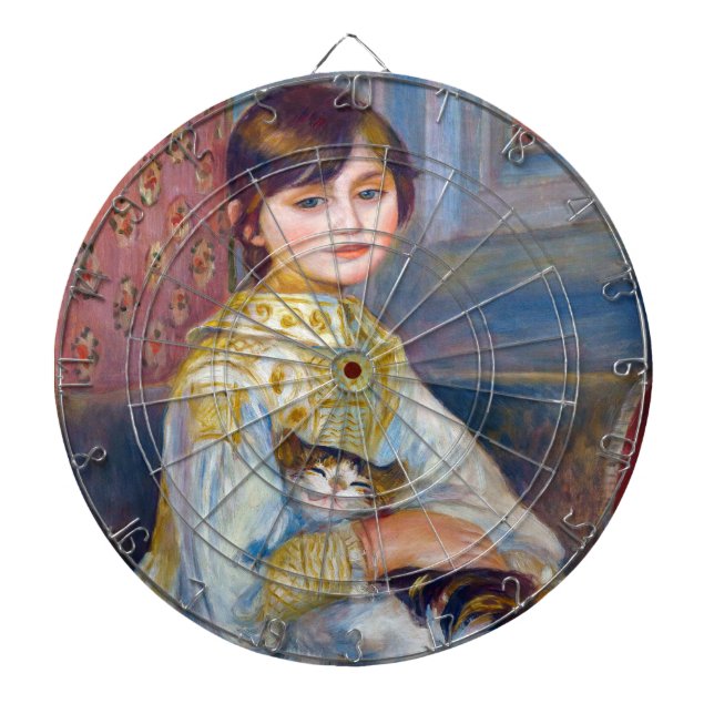 Pierre-Auguste Renoir - Child with Cat Dart Board (Front)