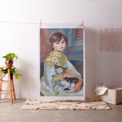 Pierre-Auguste Renoir - Child with Cat Fabric