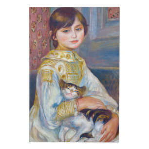 Pierre-Auguste Renoir - Child with Cat Faux Canvas Print