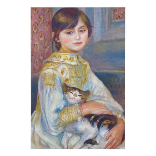 Pierre_Auguste Renoir _ Child with Cat Faux Canvas Print