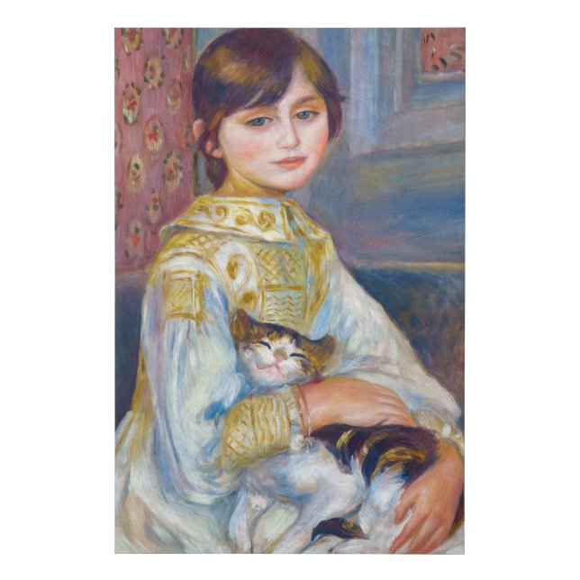 Pierre-Auguste Renoir - Child with Cat Faux Canvas Print (Front)