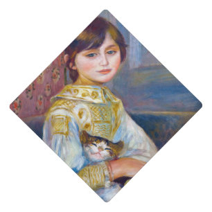 Pierre-Auguste Renoir - Child with Cat Graduation Cap Topper