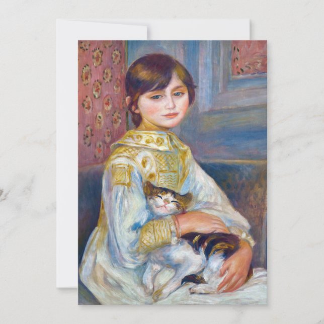 Pierre-Auguste Renoir - Child with Cat Invitation (Front)