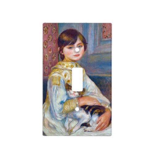 Pierre_Auguste Renoir _ Child with Cat Light Switch Cover