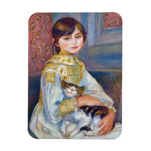 Pierre_Auguste Renoir _ Child with Cat Magnet