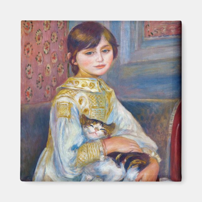 Pierre-Auguste Renoir - Child with Cat Magnet (Front)