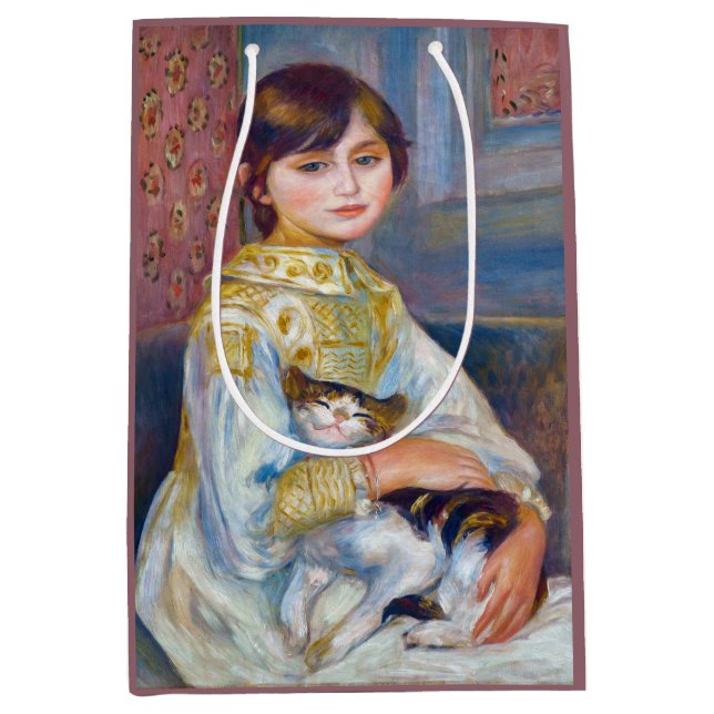 Pierre-Auguste Renoir - Child with Cat Medium Gift Bag (Front)