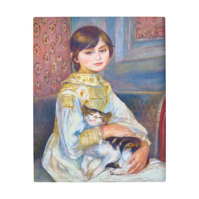 Pierre-Auguste Renoir - Child with Cat Metal Print (Front)
