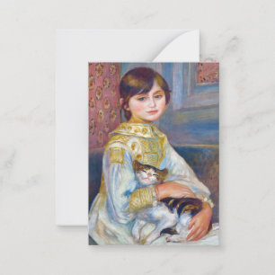 Pierre-Auguste Renoir - Child with Cat Note Card