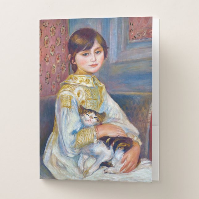 Pierre-Auguste Renoir - Child with Cat Pocket Folder (Front)