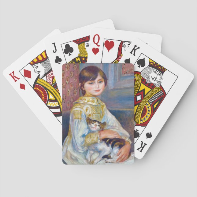 Pierre-Auguste Renoir - Child with Cat Poker Cards (Back)