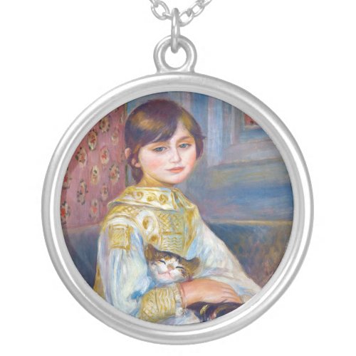 Pierre_Auguste Renoir _ Child with Cat Silver Plated Necklace