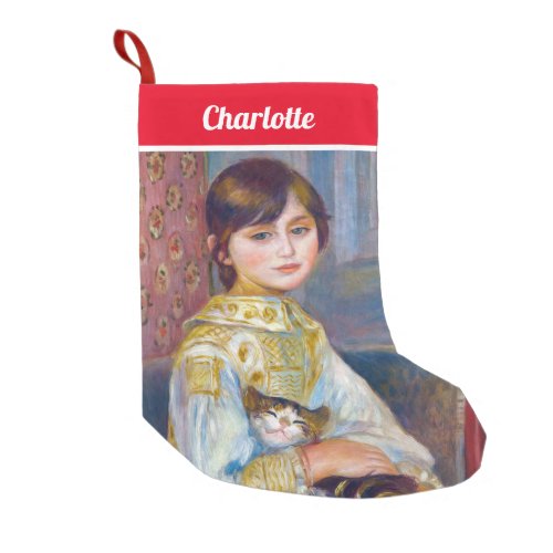 Pierre_Auguste Renoir _ Child with Cat Small Christmas Stocking