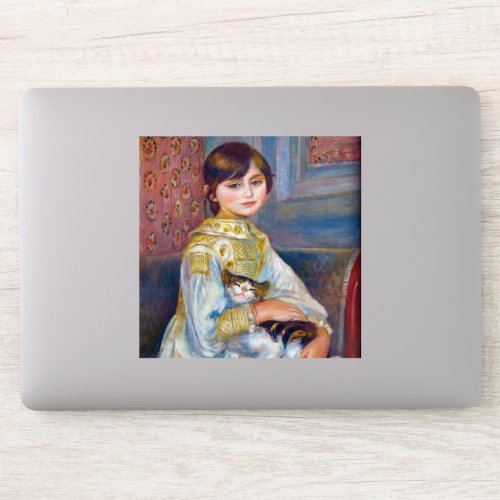 Pierre_Auguste Renoir _ Child with Cat Sticker