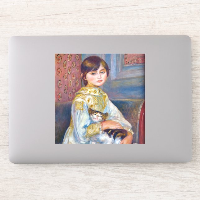 Pierre-Auguste Renoir - Child with Cat Sticker (Computer)