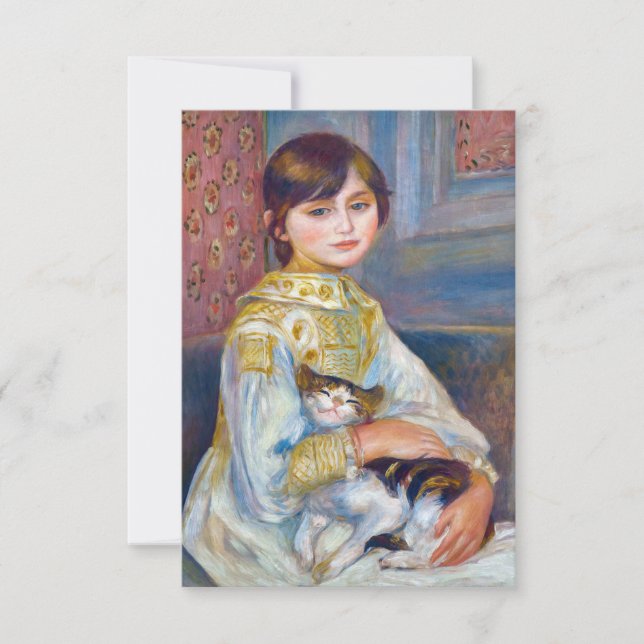 Pierre-Auguste Renoir - Child with Cat Thank You Card (Front)