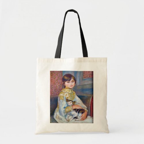 Pierre_Auguste Renoir _ Child with Cat Tote Bag