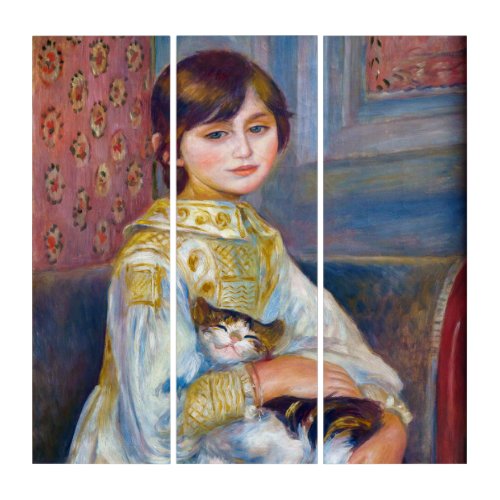 Pierre_Auguste Renoir _ Child with Cat Triptych