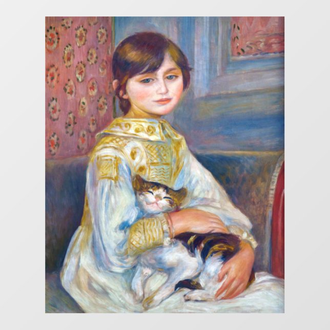 Pierre-Auguste Renoir - Child with Cat Wall Decal (Front)