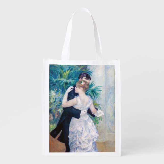 Pierre-Auguste Renoir - City Dance Grocery Bag (Front)