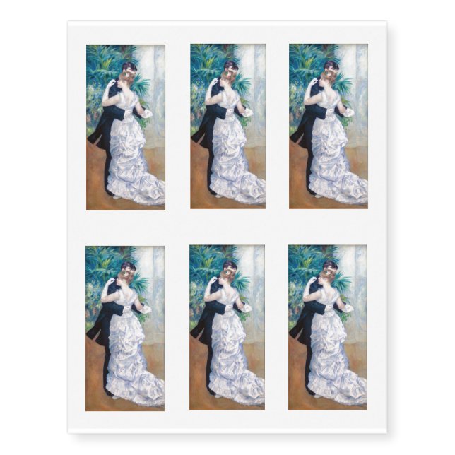 Pierre-Auguste Renoir - City Dance Temporary Tattoos (Front)