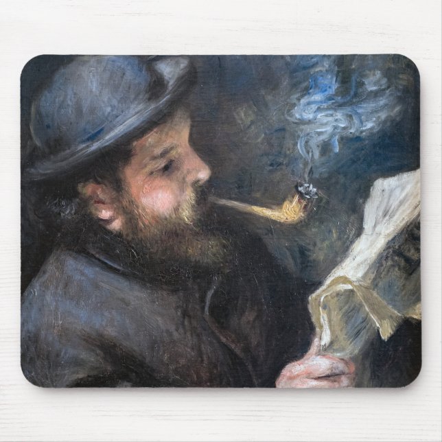 Pierre-Auguste Renoir - Claude Monet Reading Mouse Pad (Front)