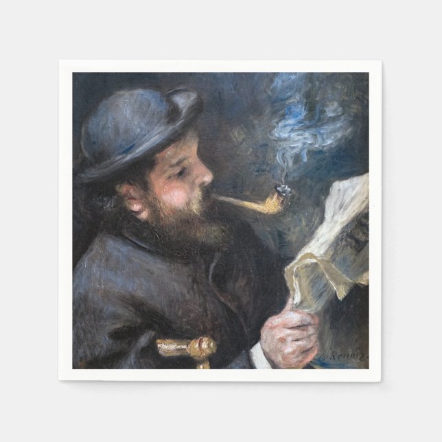 Pierre-Auguste Renoir - Claude Monet Reading Napkins (Front)