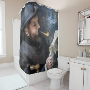 Pierre-Auguste Renoir - Claude Monet Reading Shower Curtain