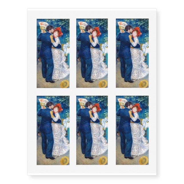 Pierre-Auguste Renoir - Country Dance Temporary Tattoos (Front)