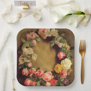Pierre-Auguste Renoir - Crown of Roses    Paper Plates