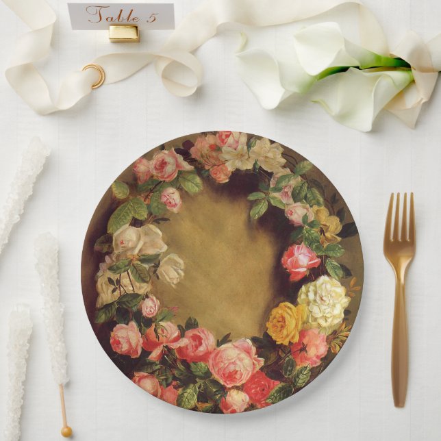 Pierre-Auguste Renoir - Crown of Roses   Paper Plates (Wedding)