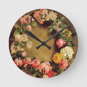 Pierre-Auguste Renoir - Crown of Roses Round Clock