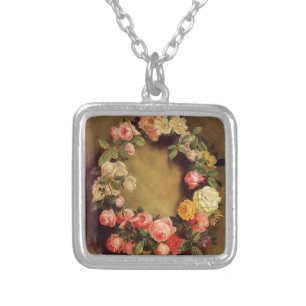 Pierre-Auguste Renoir - Crown of Roses Silver Plated Necklace