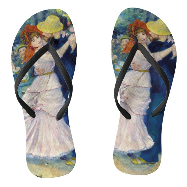 Pierre-Auguste Renoir - Dance at Bougival Flip Flops (Footbed)