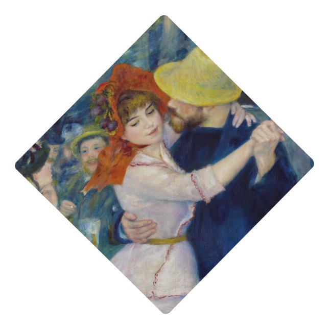 Pierre-Auguste Renoir - Dance at Bougival Graduation Cap Topper (Front)