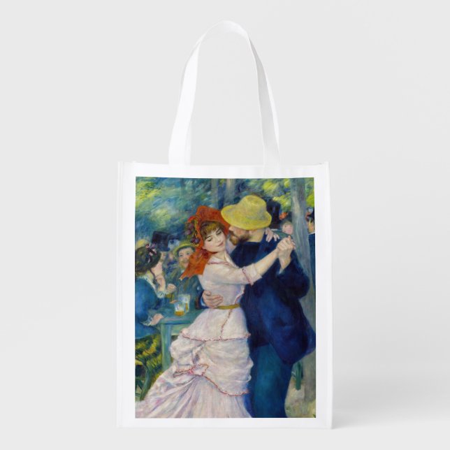 Pierre-Auguste Renoir - Dance at Bougival Grocery Bag (Front)