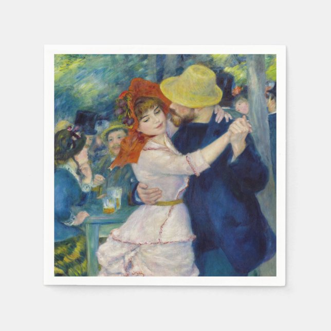 Pierre-Auguste Renoir - Dance at Bougival Napkins (Front)