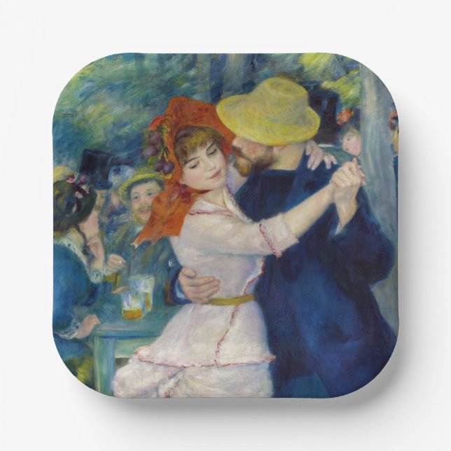 Pierre-Auguste Renoir - Dance at Bougival Paper Plates (Front)