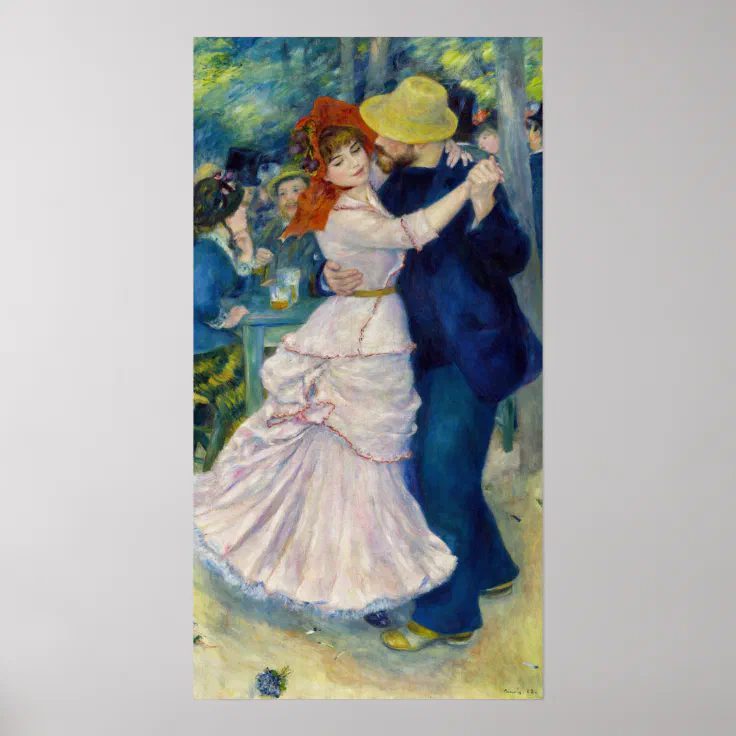 Pierre-Auguste Renoir - Dance at Bougival Poster